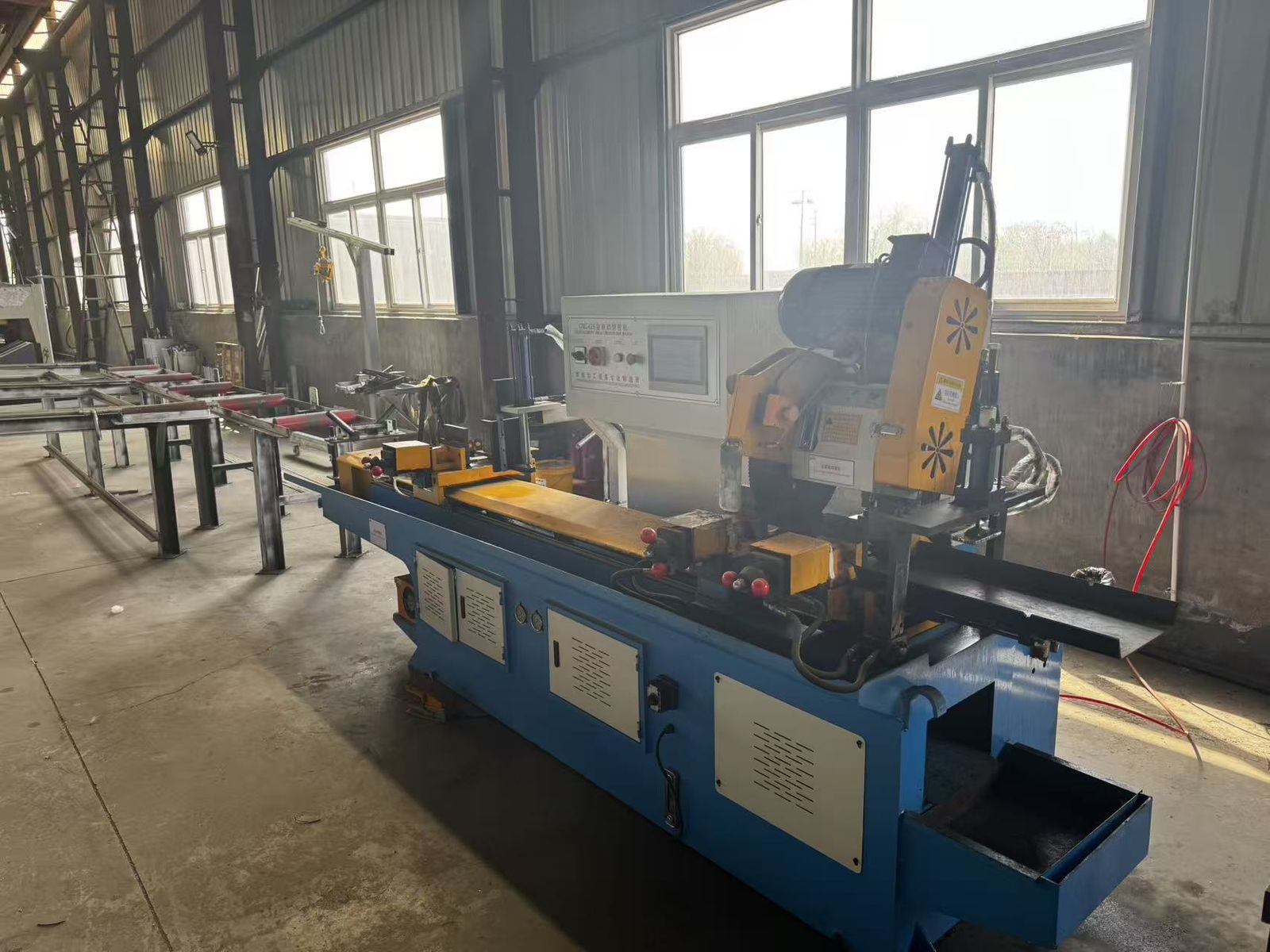 CNC cutting station — HJ Fence factory, Tianjin